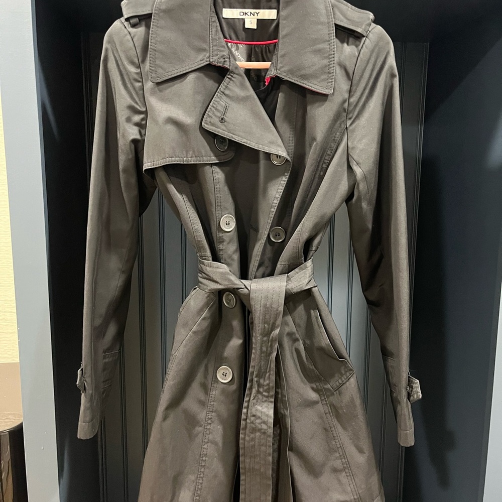 DKNY Women's Gray Trench Coat